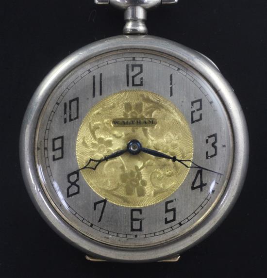 An early 20th century American Waltham 18ct gold open face pocket watch,